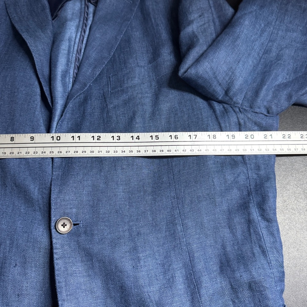 Jos. A. Bank Navy Blue Linen Sport Coat Blazer - Picture 5 of 9